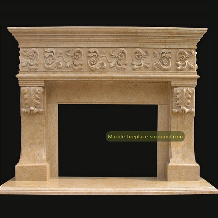 marble fireplace mantel acanthus carvings
