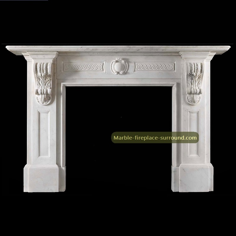 white marble fireplace surrounds