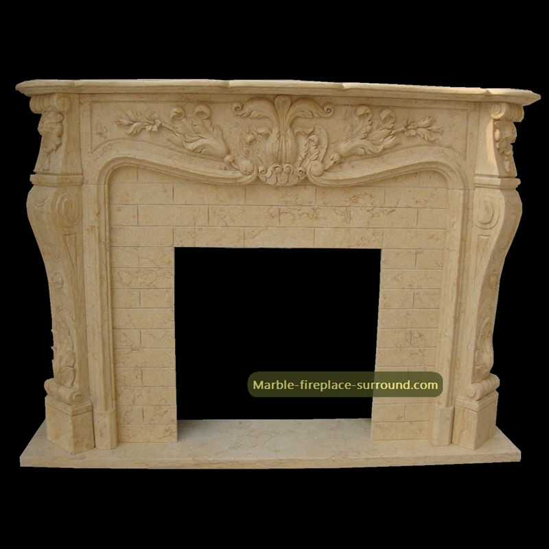 classic antique fireplace mantel brick background