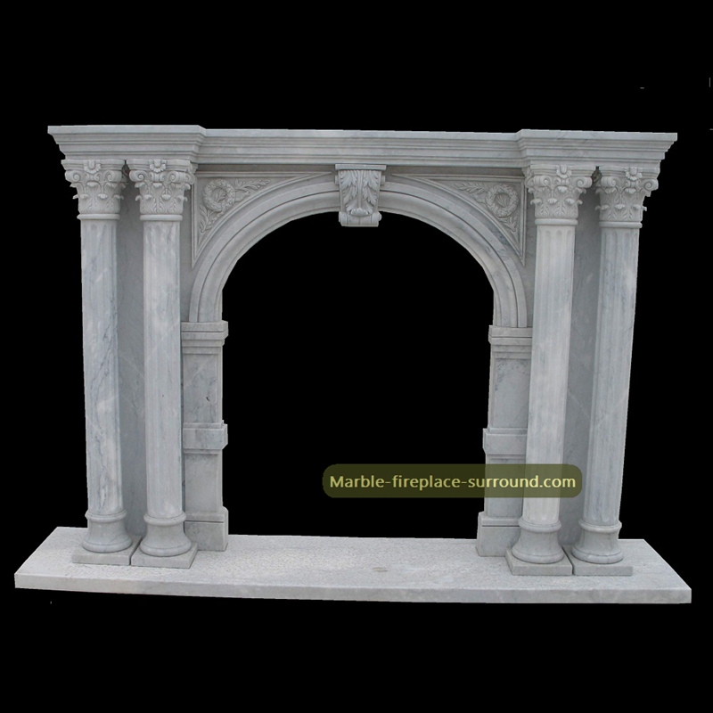 corinthian grey marble fireplace surrounds